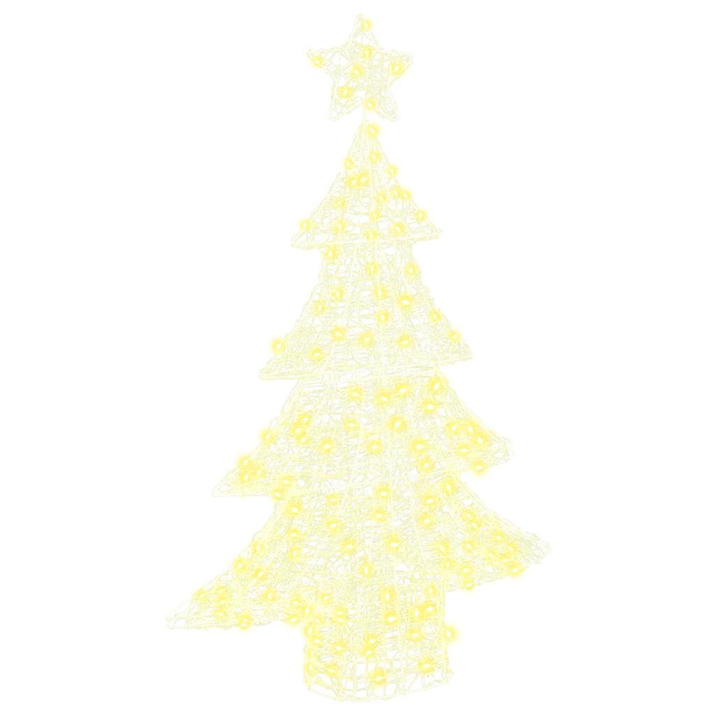 Juletræ med 100 LED'er Varm hvid 120 cm Akryl billede