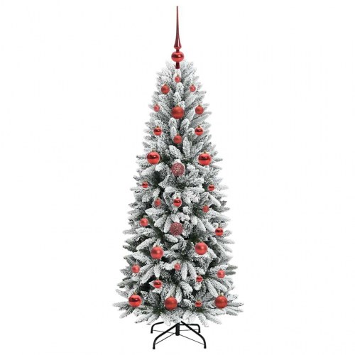 Kunstigt juletræ hvid 120 cm med LED-lys