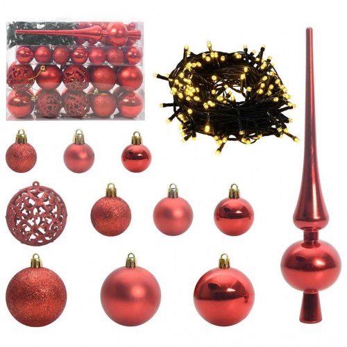 Kunstigt juletræ hvid 120 cm med LED-lys