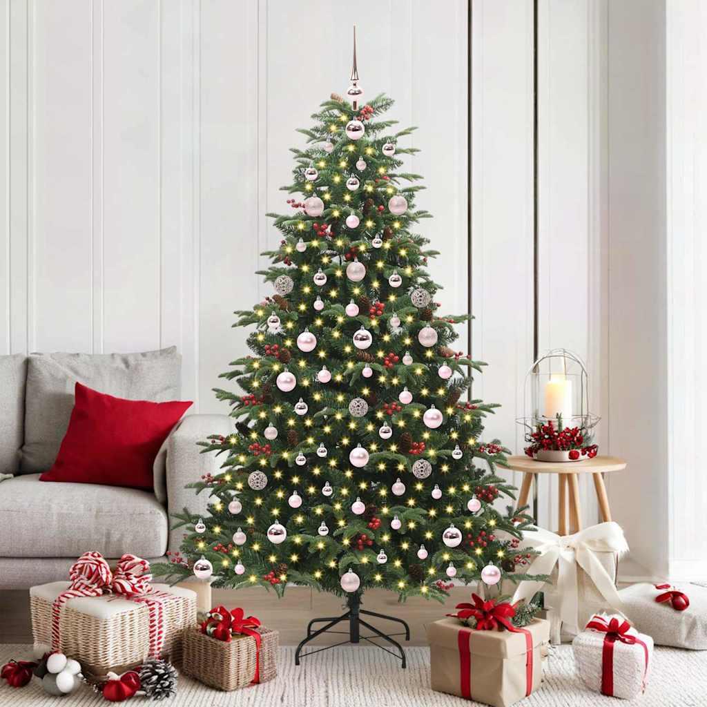 Kunstigt juletræ Grøn 180 cm PVC og metal og plast billede