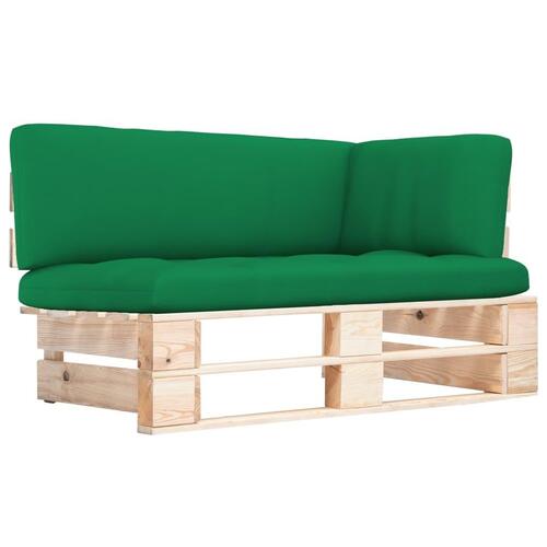 Hjørnemodul til pallesofa imprægneret fyrretræ