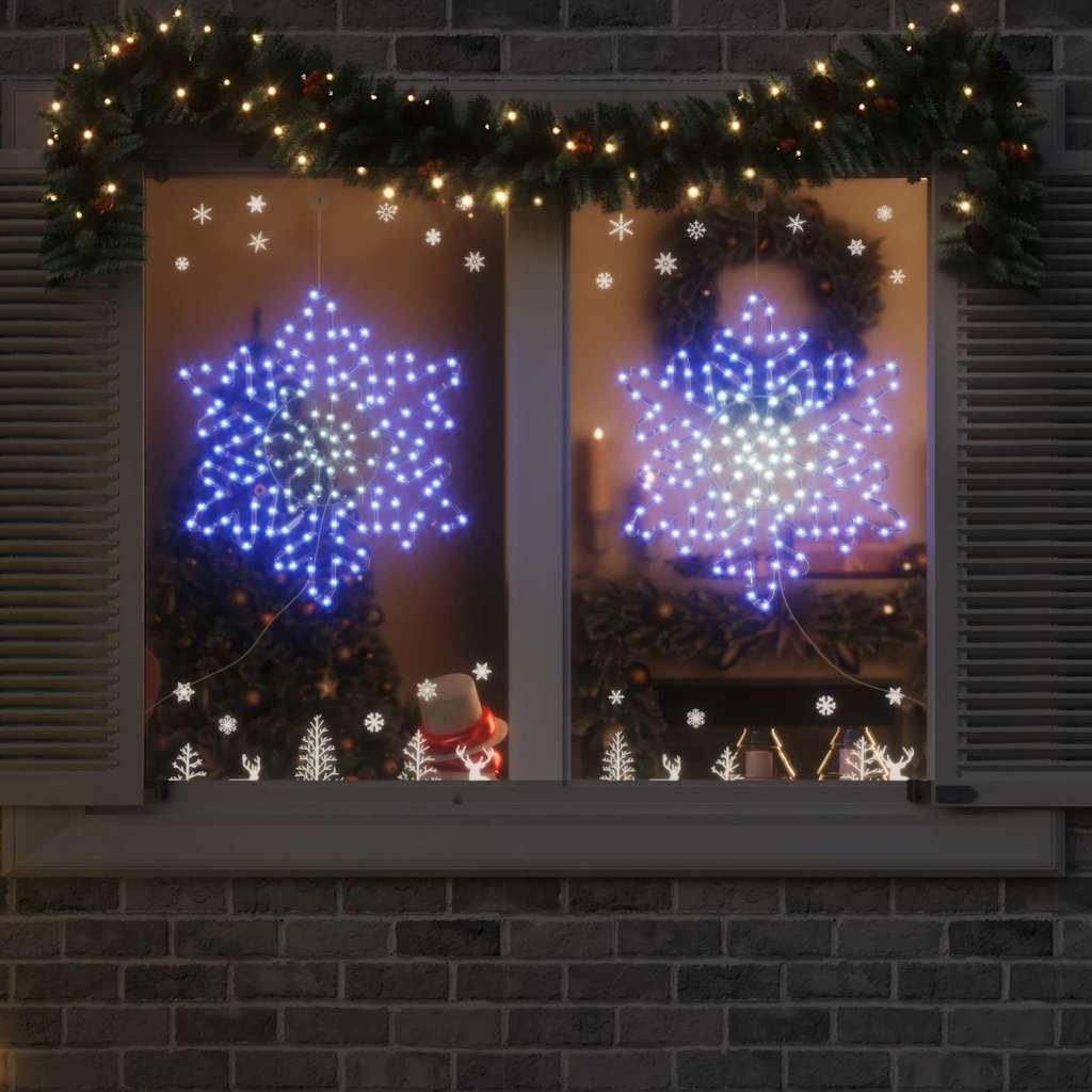 Juletarget med 156 LED'er Blå 55,5 x 55,5 x 0,75 cm PVC billede
