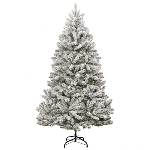 Kunstigt hængslet juletræ 240 cm med 300 LED - varm hvid