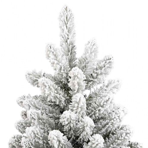 Kunstigt hængslet juletræ 240 cm med 300 LED - varm hvid