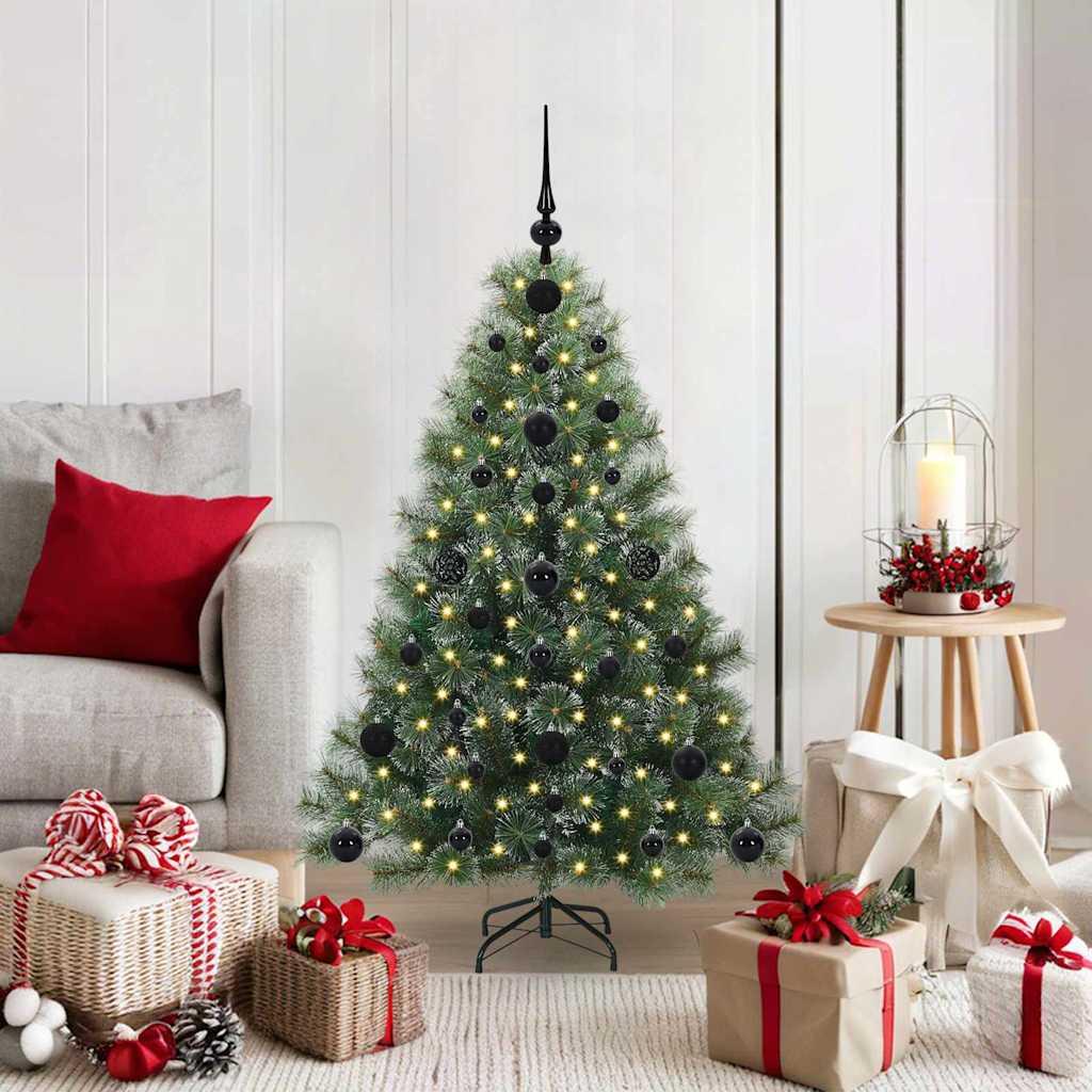 vidaXL Kunstigt juletræ med 150 LED'er Grøn 120 cm PE og PVC