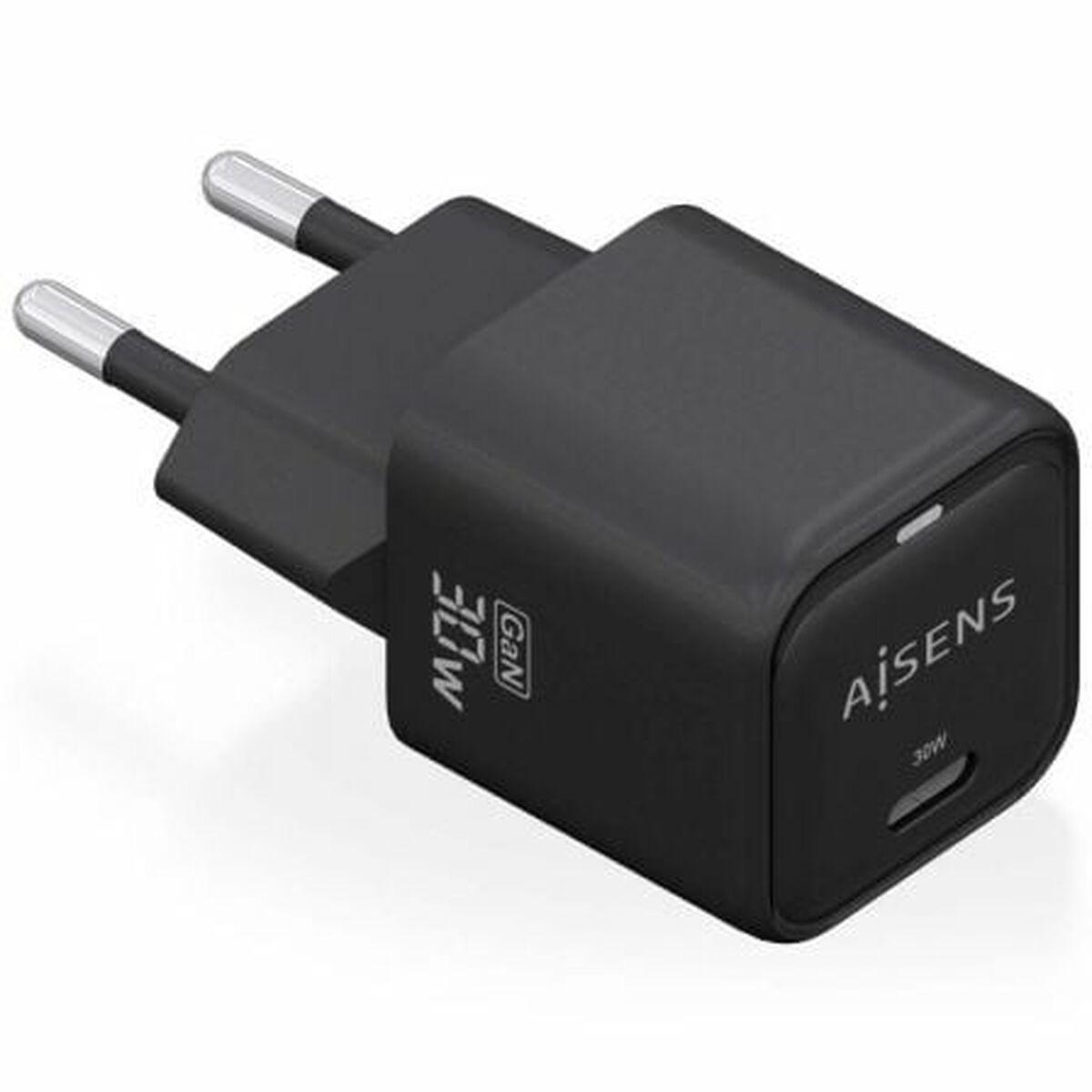 Aisens ASCH-30W1P019-BK vægoplader - USB-C, 33 W, sort billede