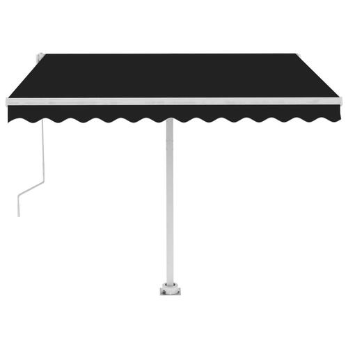 Fritstående markise 350x250 cm manuel betjening antracitgrå