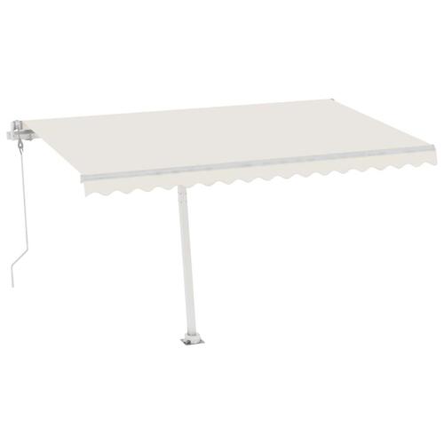 Fritstående markise 400x300 cm automatisk betjening cremefarvet