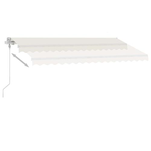 Fritstående markise 400x300 cm automatisk betjening cremefarvet