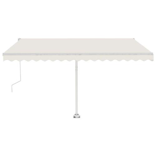 Fritstående markise 400x300 cm automatisk betjening cremefarvet