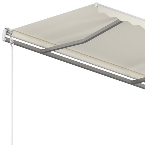 Fritstående markise 350x250 cm manuel betjening cremefarvet