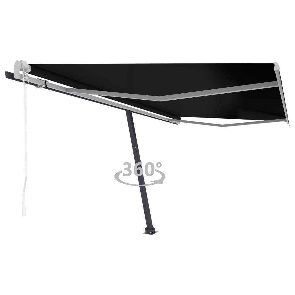 Fritstående markise 450x300 cm automatisk betjening antracitgrå