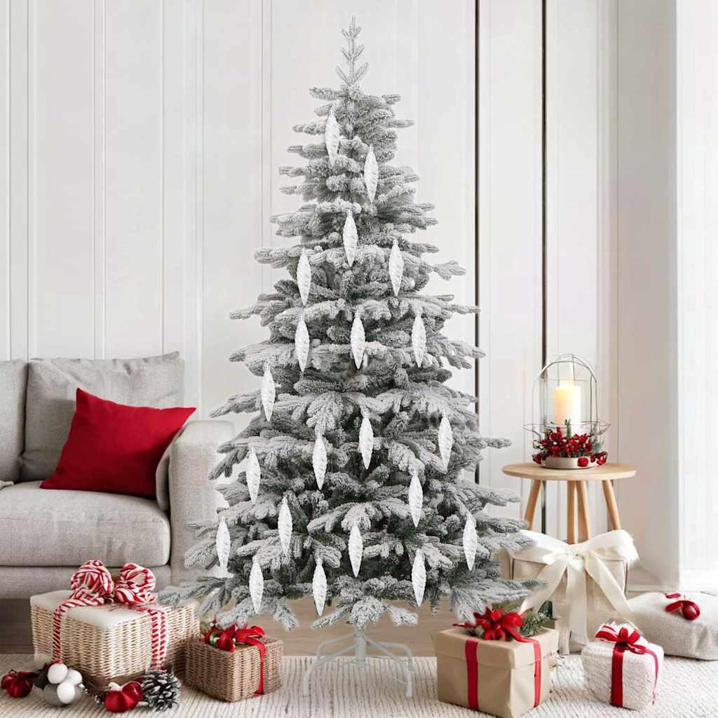 Jule Spiral Formet Kugle 40 stk Sølv billede
