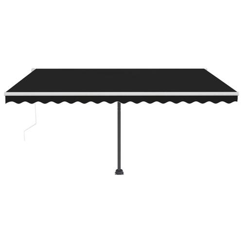 Fritstående markise 450x300 cm automatisk betjening antracitgrå