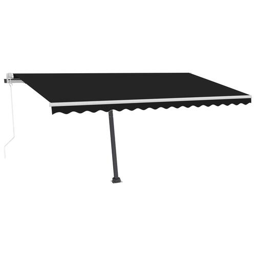 Fritstående markise 450x300 cm automatisk betjening antracitgrå