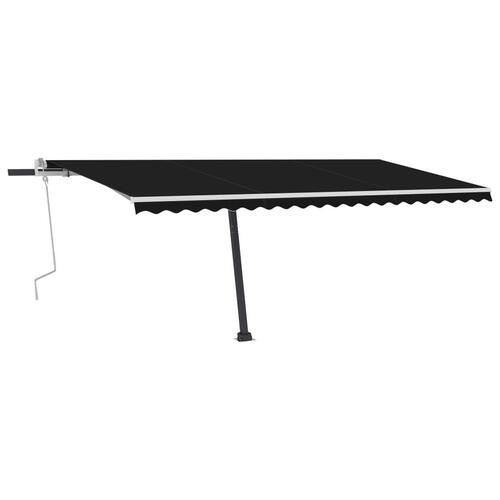 Fritstående markise 500x350 cm manuel betjening antracitgrå