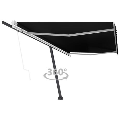 Fritstående markise 500x350 cm automatisk betjening antracitgrå