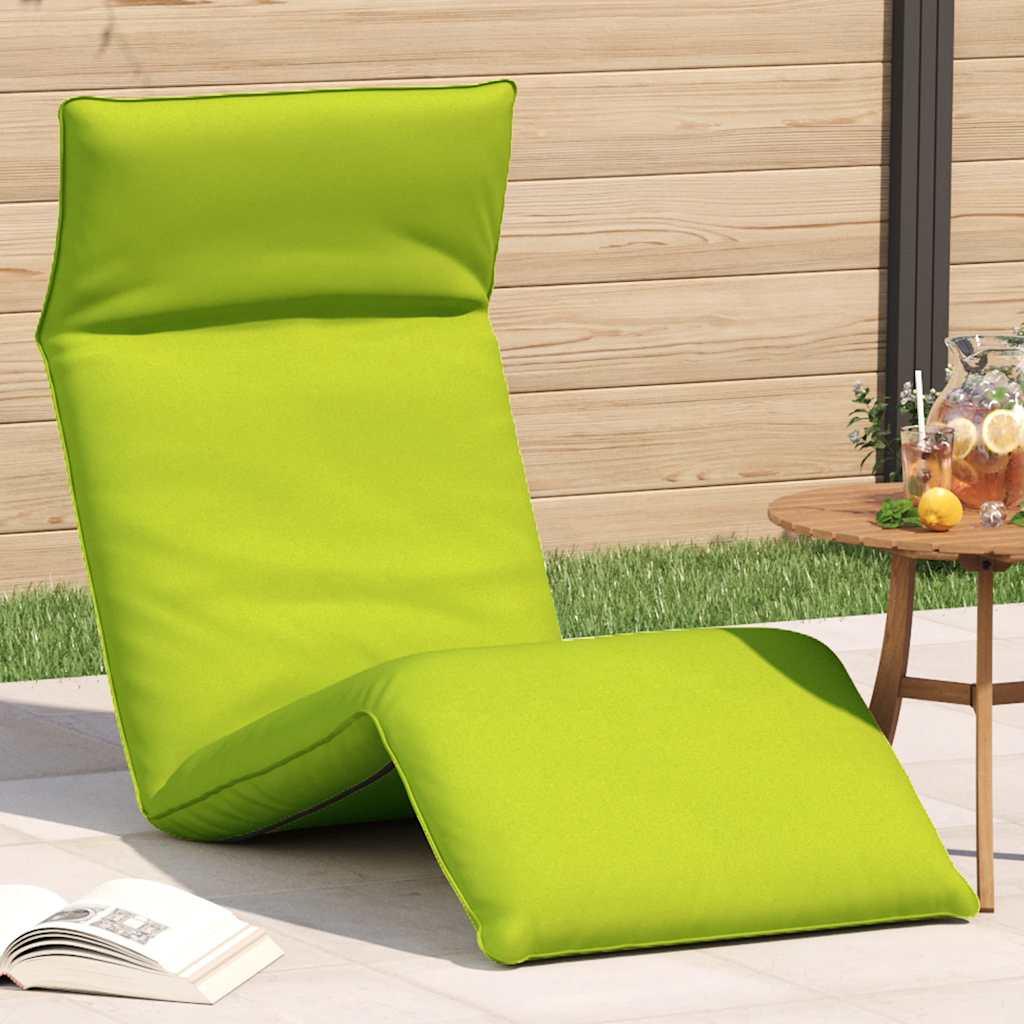 Foldbar liggestol 175x54x8,5 cm oxfordstof lysegrøn billede