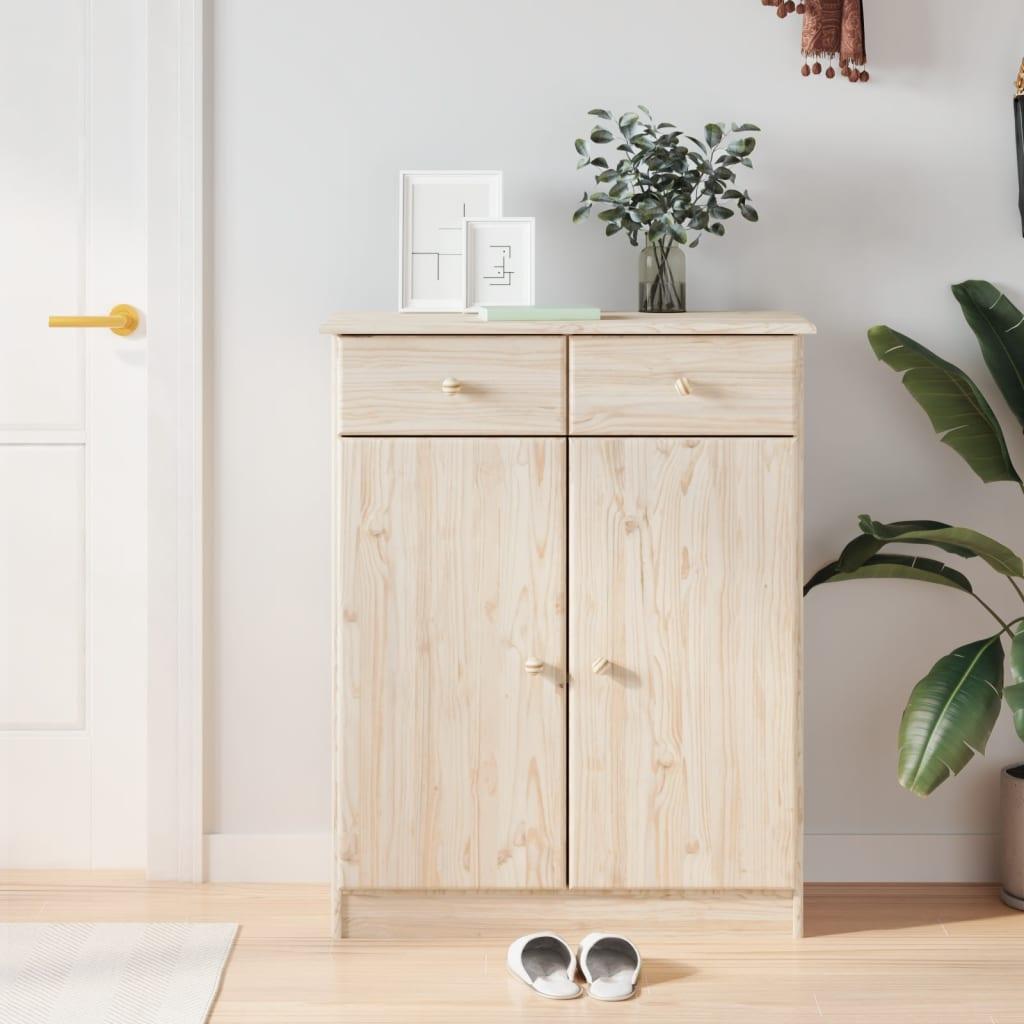 Sengebord ALTA 77x35x96 cm massivt fyrretræ billede