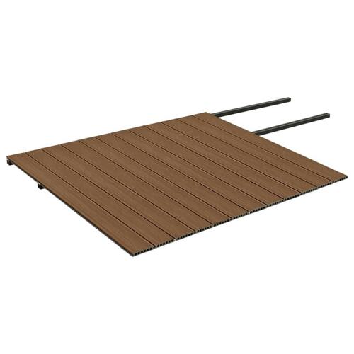 Terrassebrædder med tilbehør WPC 30 m² 4 m brun og grå