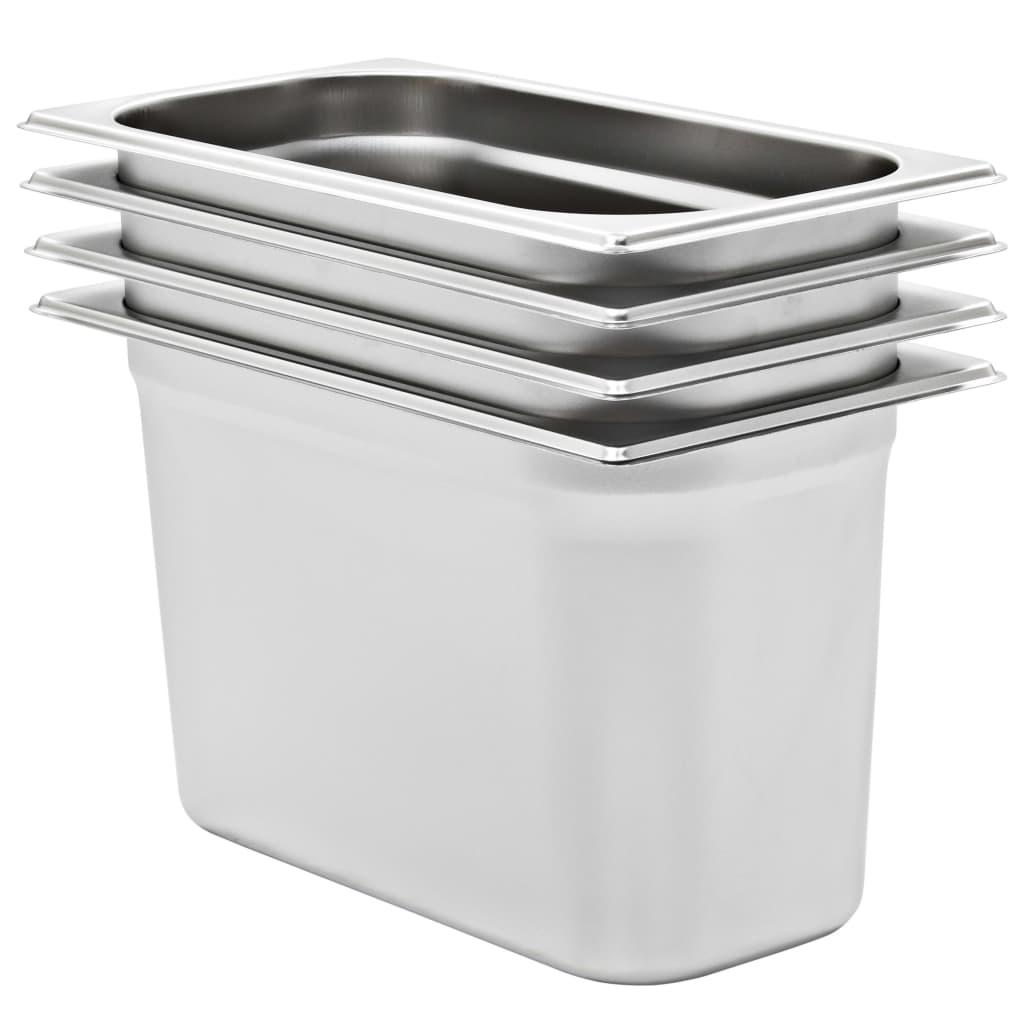 Gastronorm beholder 4 stk. GN 1/3 200 mm rustfrit stål billede