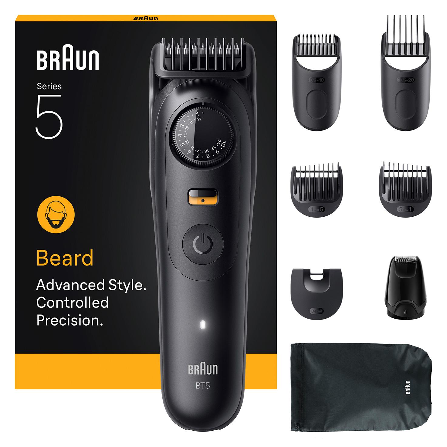 Skægtrimmer Braun Series 5 BT5560 – våd/tør, 40 længder, sort billede