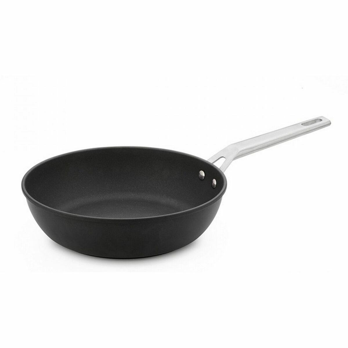 Valira stegepande 28 cm - sort/sølv, aluminium og rustfrit stål