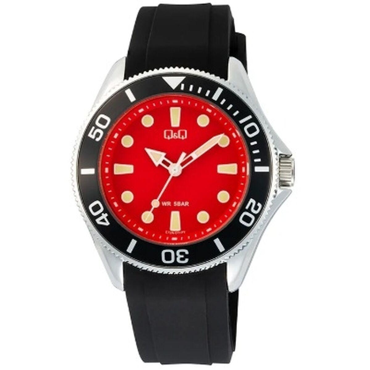 Q&Q Gent Diver Black herreur - 41 mm, silikonerem, 5 atm billede