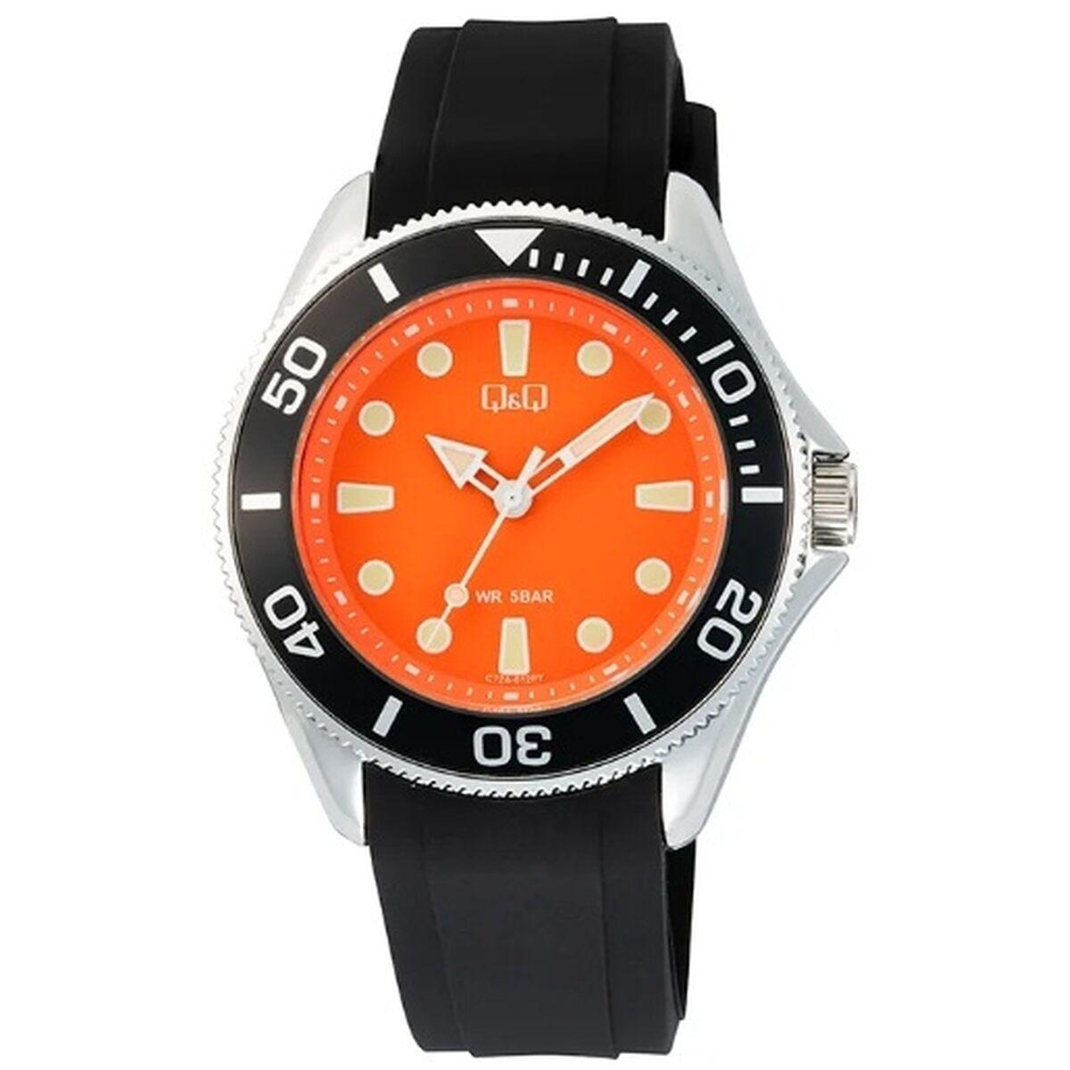 Q&Q Gent Diver herreur - sort silikonerem, Ø 41 mm billede