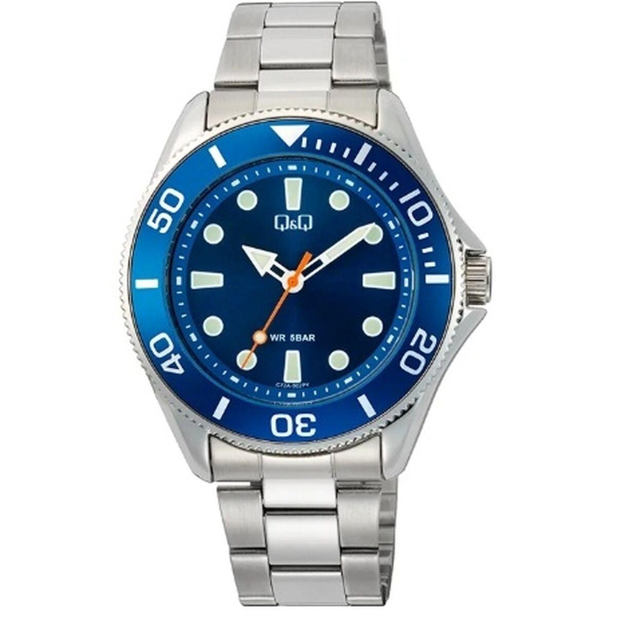 Q&Q GENT Diver Blue herreur - metal-lænke, Ø 41 mm billede