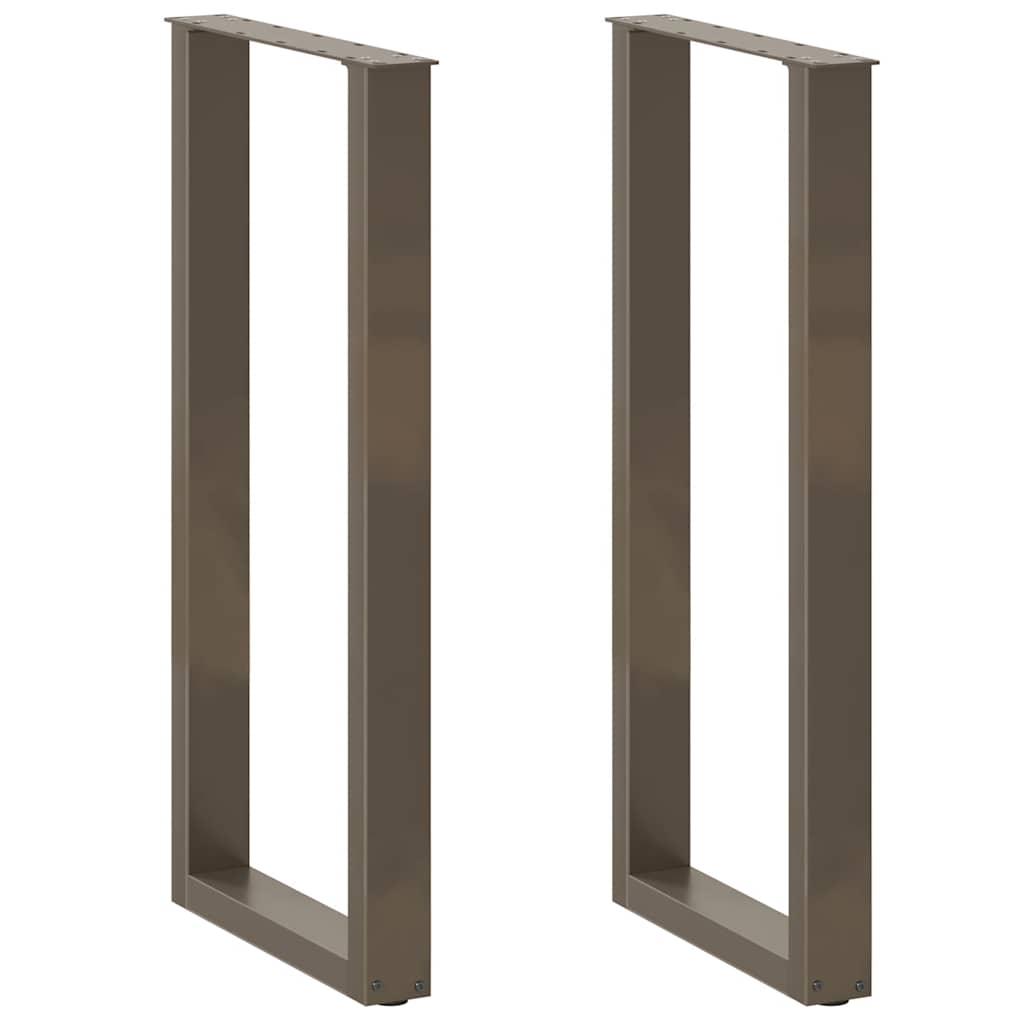Barbordsben U-formet 2 stk. naturstål 40x(100-101) cm stål billede