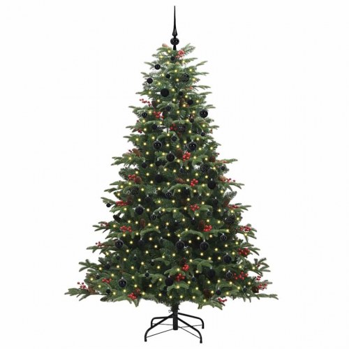 Kunstigt juletræ Grøn 210 cm PVC og metal og plast