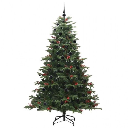 Kunstigt juletræ Grøn 210 cm PVC og metal og plast