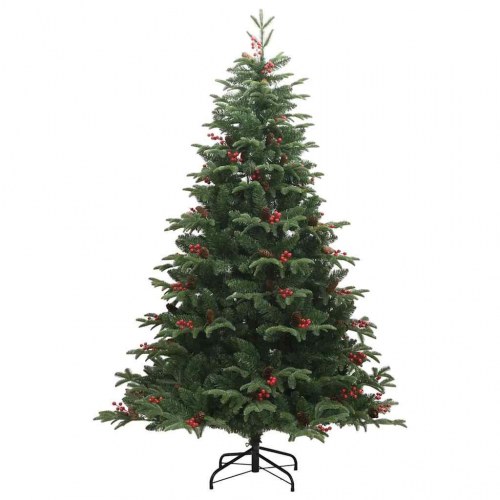 Kunstigt juletræ Grøn 210 cm PVC og metal og plast