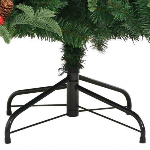 Kunstigt juletræ Grøn 210 cm PVC og metal og plast