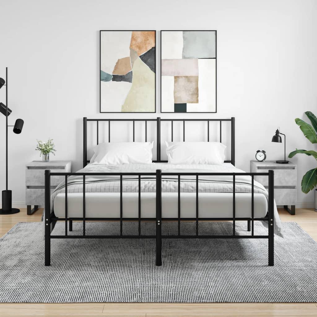 Sengeborde 2 stk. 40x35x50 cm konstrueret træ betongrå billede