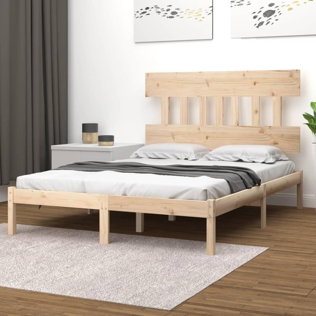 Sengeramme 150x200 cm massivt træ billede