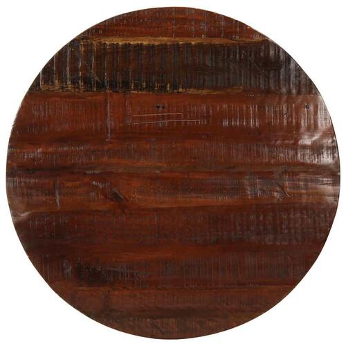 Bordplade Ø80x3,8 cm rund massivt genbrugstræ