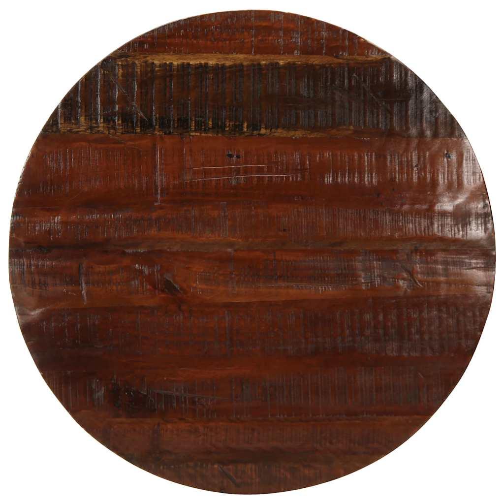 Bordplade Ø80x3,8 cm rund massivt genbrugstræ