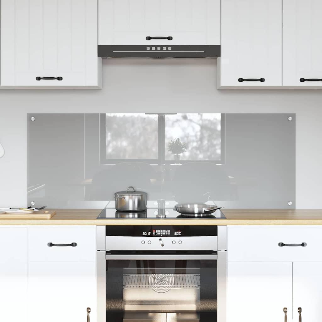 Køkken bagvæg 2 stk Lysegrå 70 x 50 cm hærdet glas billede