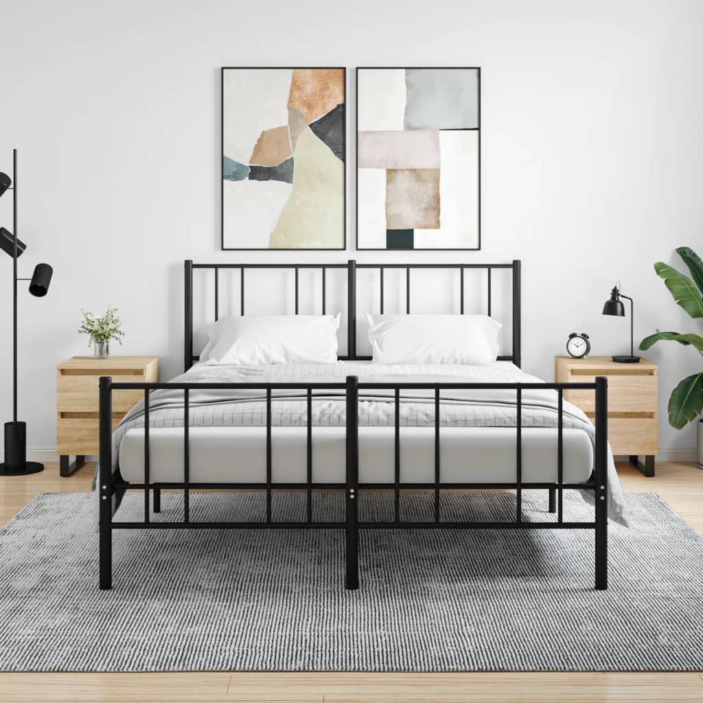 Sengeborde 2 stk. 40x35x50 cm konstrueret træ sonoma-eg billede