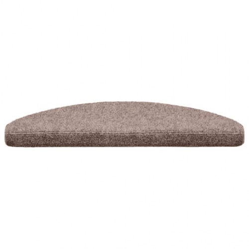 Trappemåtter selvklæbende 15 stk. 65x21x4 cm lys brune halvrund store