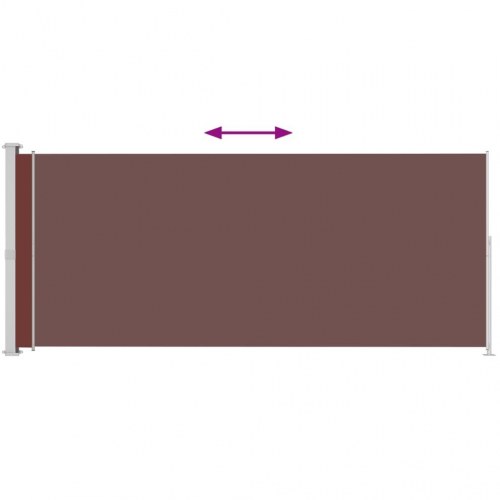 Sidemarkise til terrassen 200x500 cm sammenrullelig brun