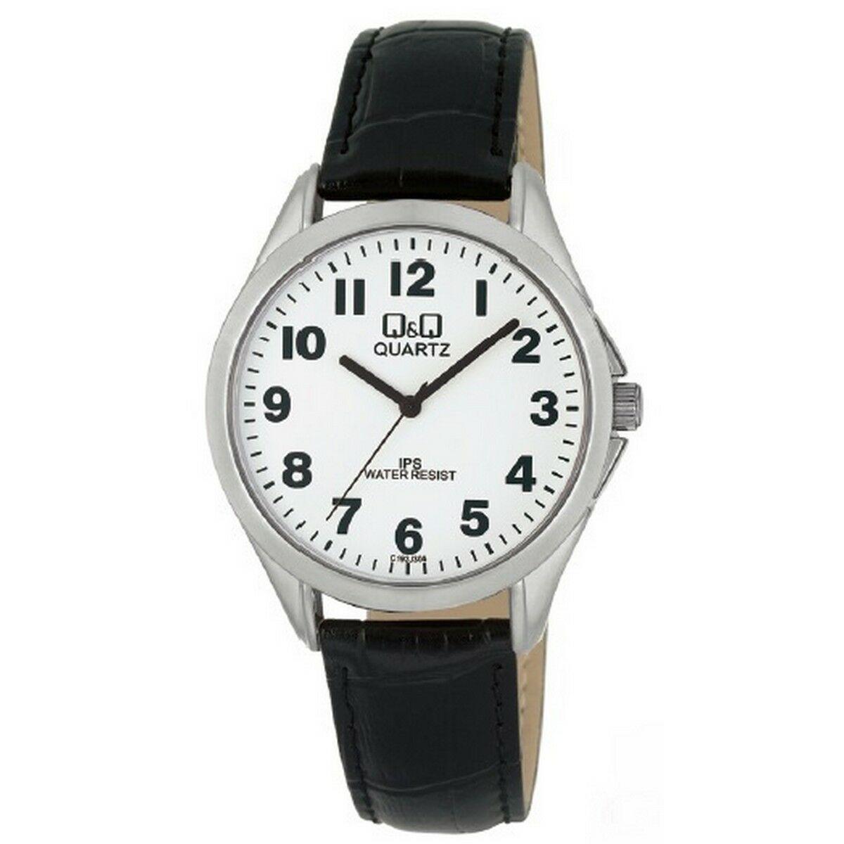 Q&Q C192J304Y herreur - kvarts, 38 mm, læderrem billede