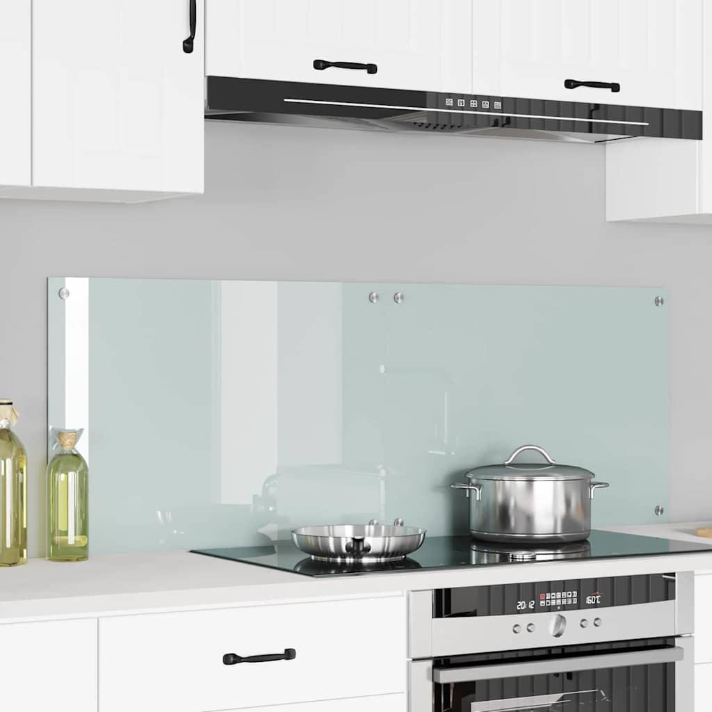 Køkken bagvæg Hvid 70 x 50 cm hærdet glas billede