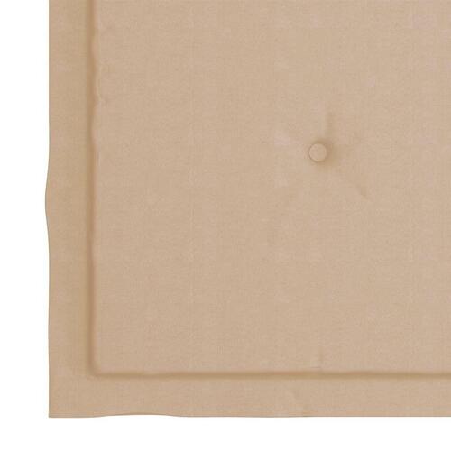 Havestole 6 stk. med beige hynder massivt teaktræ