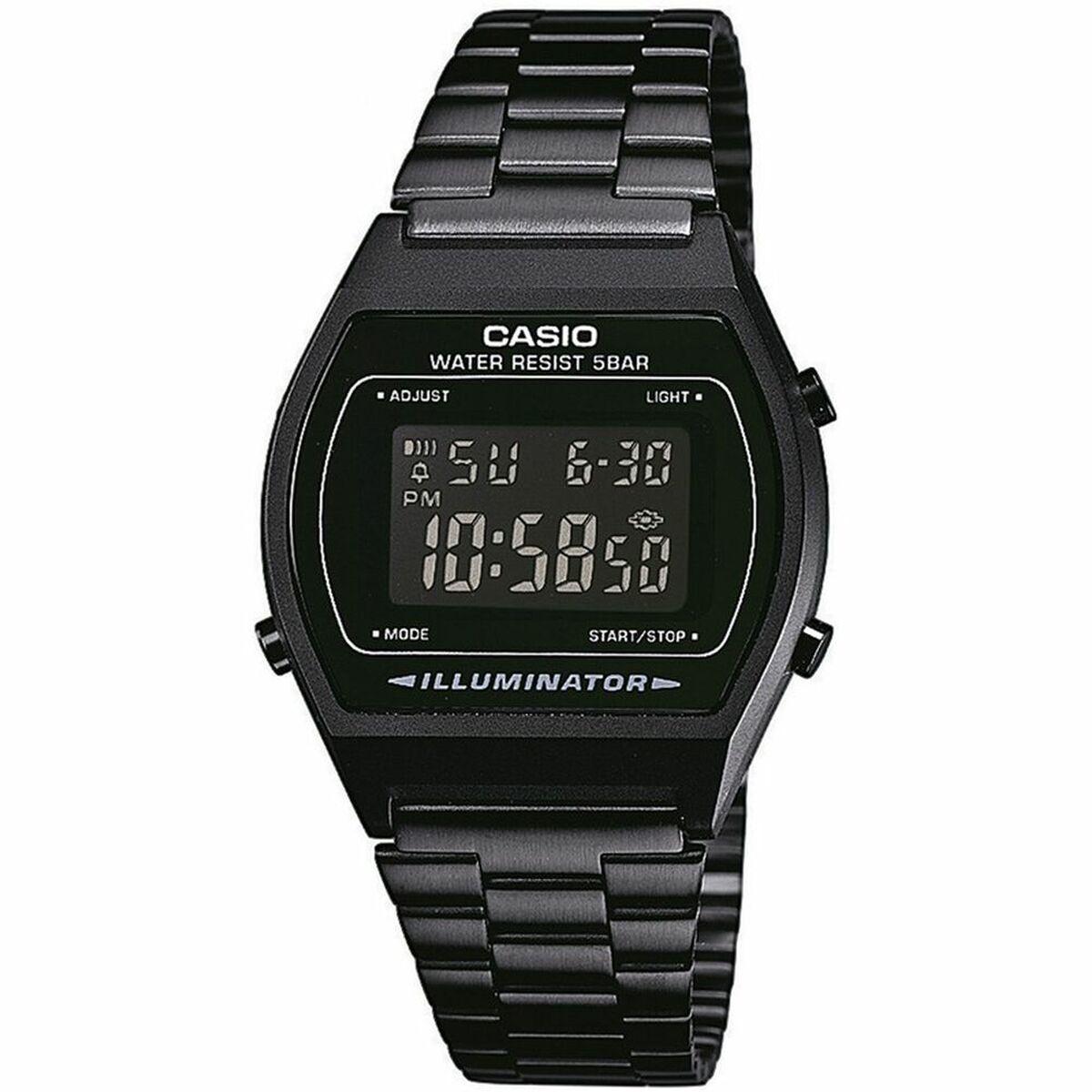 Herreur Casio digital B640WB-1BEF - sort stålarmbånd billede