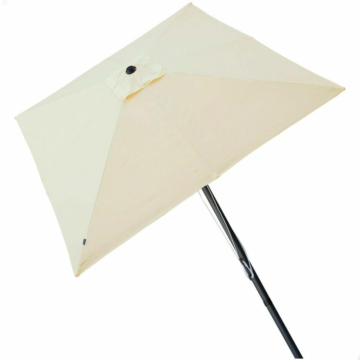 Aktive parasol 300 x 300 cm - flødefarvet, firkantet (OUTLET D) billede