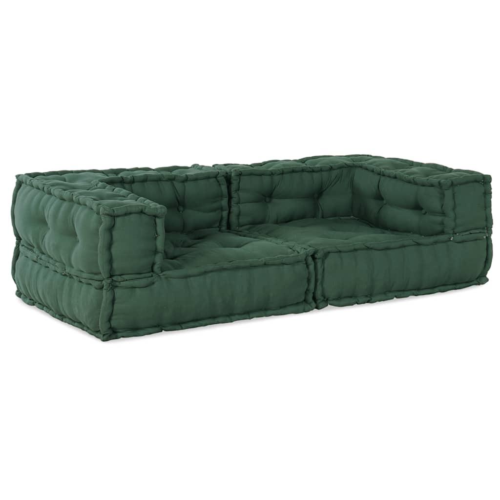 Modulpuf stof 140x70x36 grøn billede