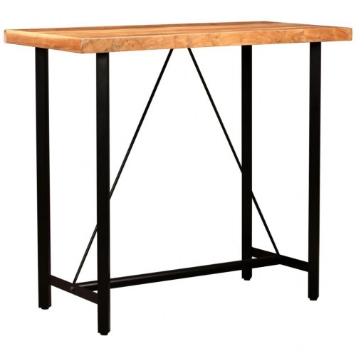 Barsæt 5 dele massivt træ og ægte læder